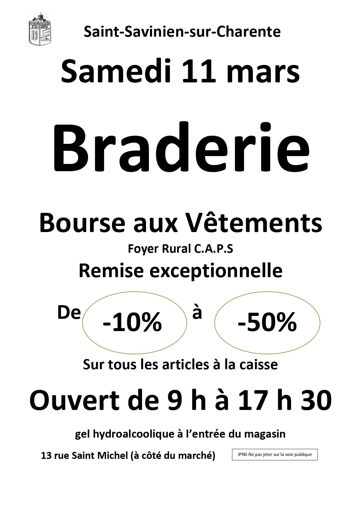 Braderie De La Bourse Aux V Tements Mairie De Saint Savinien Sur